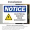 Signmission Electrical Service Main Disconnect Sign With Symbol, 14 in W x Rectangle, Vinyl Decal OS-2PACK-NS-D-1014-L-11694 - alternate 5